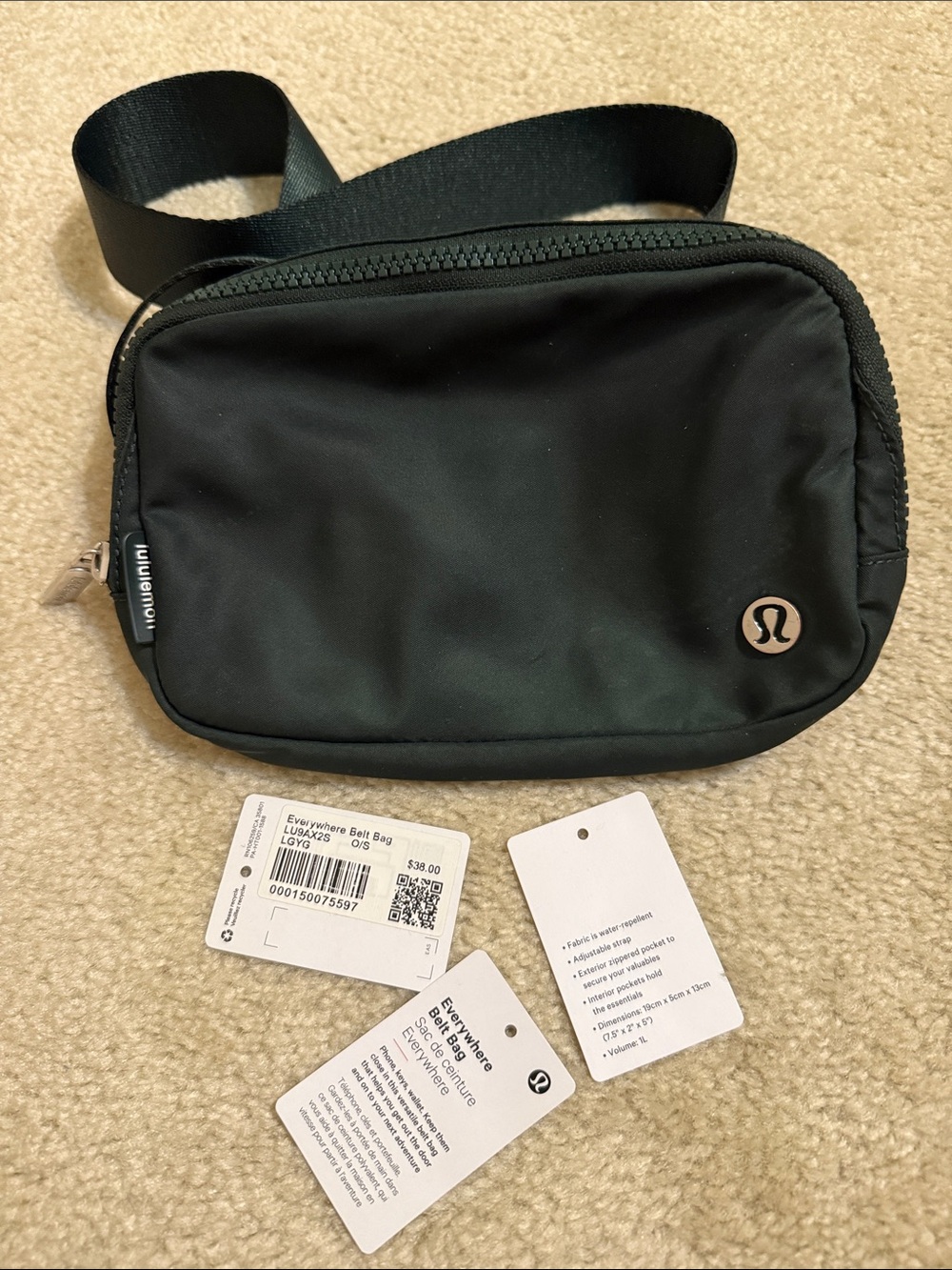 Lululemon green crossbody bag